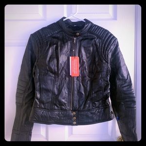 Genuine Leather Lambskin Biker Moto Jacket